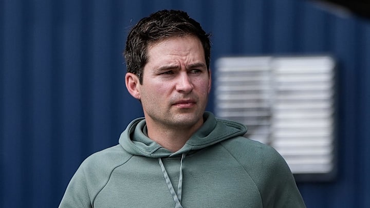 Detroit Tigers president of baseball operation Scott Harris during spring training at TigerTown in Lakeland, Fla. on Sunday, Feb. 16, 2025.