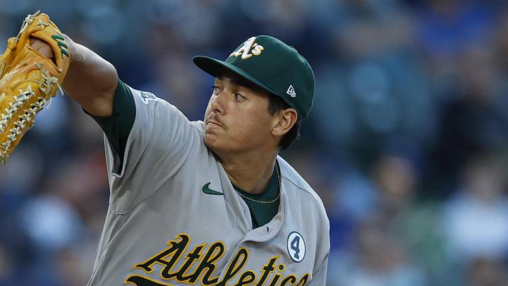 Jun 2, 2026; Chicago, Illinois, USA; Athletics starting pitcher Gage Jump (61) delivers a pitch against the Chicago Cubs during the first inning at Wrigley Field. Mandatory Credit: Kamil Krzaczynski-Imagn Images Jun 2, 2026; Chicago, Illinois, USA; Athletics starting pitcher Gage Jump (61) delivers a pitch against the Chicago Cubs during the first inning at Wrigley Field. Mandatory Credit: Kamil Krzaczynski-Imagn Images
