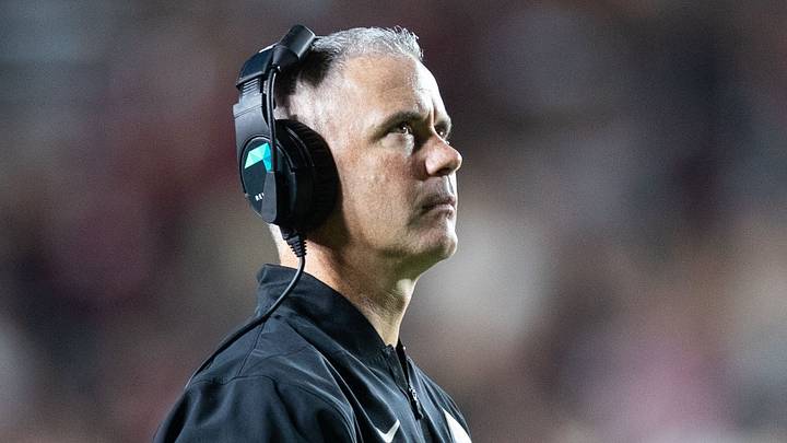 Florida State Seminoles head coach Mike Norvell watches the replay. The Florida State Seminoles defeated the New Mexico State Aggies 34-17 at Doak Campbell Stadium on Saturday, Aug. 29, 2026. Florida State Seminoles head coach Mike Norvell watches the replay. The Florida State Seminoles defeated the New Mexico State Aggies 34-17 at Doak Campbell Stadium on Saturday, Aug. 29, 2026.