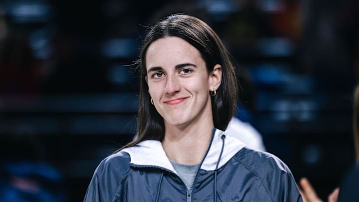 May 28, 2025; Washington, District of Columbia, USA; Indiana Fever guard Caitlin Clark before the game against the Washington Mystics at Entertainment & Sports Arena. Mandatory Credit: Emily Faith Morgan-Imagn Images