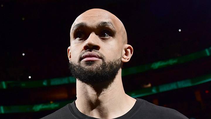 Apr 19, 2026; Boston, Massachusetts, USA; Boston Celtics guard Derrick White (9) is introduced to the crowd prior to a game against the Philadelphia 76ers in game one of the first round of the 2026 NBA Playoffs at TD Garden. Mandatory Credit: Bob DeChiara-Imagn Images Apr 19, 2026; Boston, Massachusetts, USA; Boston Celtics guard Derrick White (9) is introduced to the crowd prior to a game against the Philadelphia 76ers in game one of the first round of the 2026 NBA Playoffs at TD Garden. Mandatory Credit: Bob DeChiara-Imagn Images