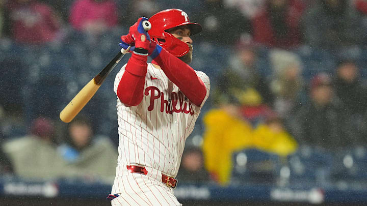 Philadelphia Phillies first baseman Bryce Harper made a young fan's day after reaching 1,000 runs scored
