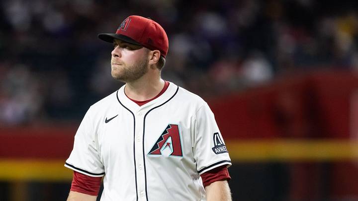 May 27, 2025; Phoenix, Arizona, USA; Arizona Diamondbacks pitcher Corbin Burnes against the Pittsburgh Pirates at Chase Field. Mandatory Credit: Mark J. Rebilas-Imagn Images