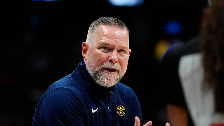 Apr 6, 2025; Denver, Colorado, USA; Denver Nuggets head coach Michael Malone reacts towards referee Danielle Scott (87) in the second half against the Indiana Pacers at Ball Arena. Mandatory Credit: Ron Chenoy-Imagn Images Apr 6, 2025; Denver, Colorado, USA; Denver Nuggets head coach Michael Malone reacts towards referee Danielle Scott (87) in the second half against the Indiana Pacers at Ball Arena. Mandatory Credit: Ron Chenoy-Imagn Images