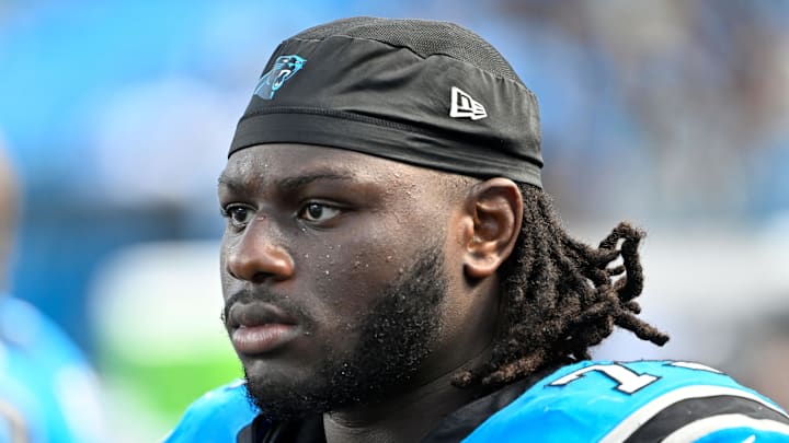Carolina Panthers offensive tackle Ikem Ekwonu Carolina Panthers offensive tackle Ikem Ekwonu