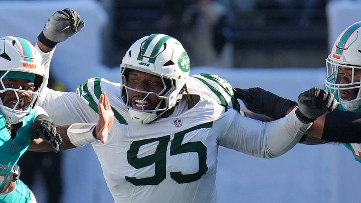 New York Jets defensive tackle Darrell Jackson Jr. New York Jets defensive tackle Darrell Jackson Jr.