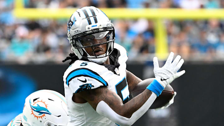 Carolina Panthers running back Rico Dowdle