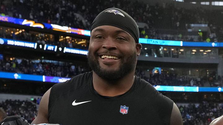 Baltimore Ravens guard John Simpson