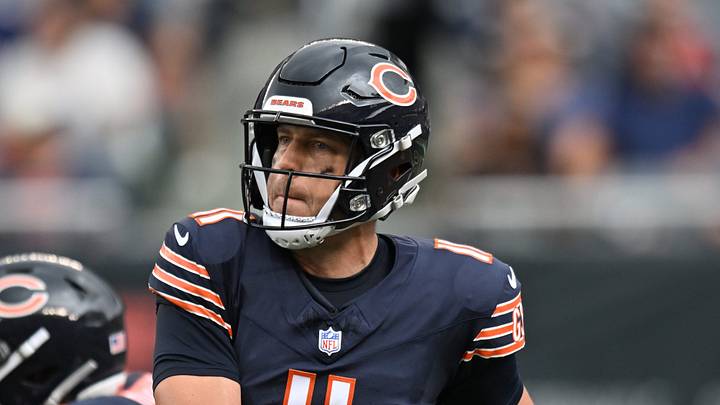 Aug 15, 2026; Chicago, Illinois, USA; Chicago Bears quarterback Case Keenum (11) passes the ball against the Cleveland Browns during the second half at Soldier Field. Mandatory Credit: Patrick Gorski-Imagn Images Aug 15, 2026; Chicago, Illinois, USA; Chicago Bears quarterback Case Keenum (11) passes the ball against the Cleveland Browns during the second half at Soldier Field. Mandatory Credit: Patrick Gorski-Imagn Images