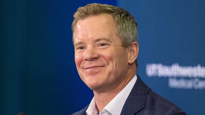 Jun 29, 2026; Dallas, TX, USA;  New Dallas Mavericks’ head coach Dusty May answers questions from the media during an introductory press conference at American Airlines Center. Mandatory Credit: Raymond Carlin III-Imagn Images
