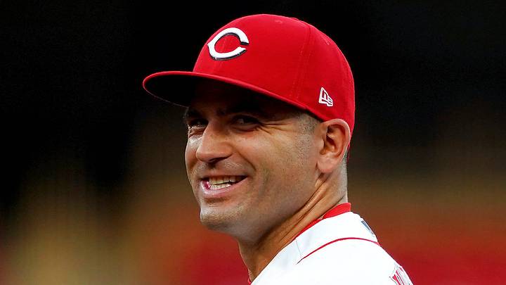 Cincinnati Reds first baseman Joey Votto (19) smiles