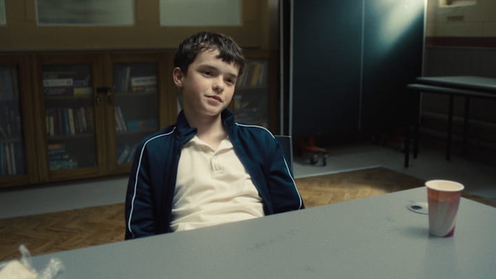 Adolescence. Owen Cooper as Jamie Miller in Adolescence. Cr. Courtesy of Netflix © 2024
