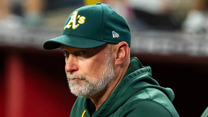 Jul 21, 2026; Phoenix, Arizona, USA; Athletics manager Mark Kotsay against the Arizona Diamondbacks at Chase Field. Mandatory Credit: Mark J. Rebilas-Imagn Images Jul 21, 2026; Phoenix, Arizona, USA; Athletics manager Mark Kotsay against the Arizona Diamondbacks at Chase Field. Mandatory Credit: Mark J. Rebilas-Imagn Images