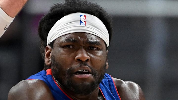Feb 3, 2026; Detroit, Michigan, USA;  Detroit Pistons forward Isaiah Stewart (28): Lon Horwedel-Imagn Images