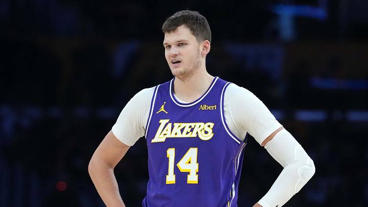 Oct 27, 2026; Los Angeles, California, USA; Los Angeles Lakers center Walker Kessler (14) reacts against the Portland Trail Blazers in the first half at Crypto.com Arena. Mandatory Credit: Kirby Lee-Imagn Images Oct 27, 2026; Los Angeles, California, USA; Los Angeles Lakers center Walker Kessler (14) reacts against the Portland Trail Blazers in the first half at Crypto.com Arena. Mandatory Credit: Kirby Lee-Imagn Images