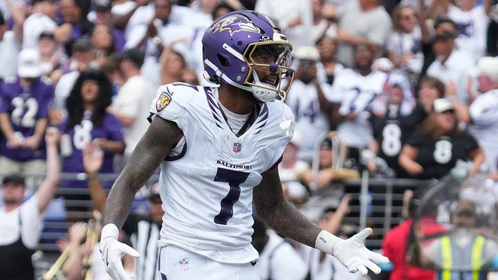 Baltimore Ravens wide receiver Rashod Bateman Baltimore Ravens wide receiver Rashod Bateman