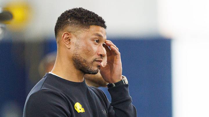 Head coach Marcus Freeman during Notre Dame football's Pro Day at Irish Athletic Center on Tuesday, March 24, 2026, in South Bend.