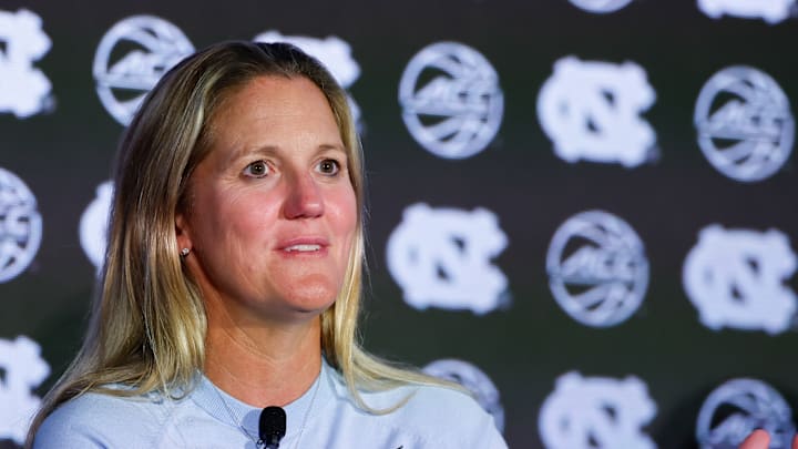 Head coach Courtney Banghart at the 2025 ACC Tipoff 