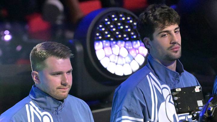 Luka Doncic of the Los Angeles Lakers and Deni Avdija of the Portland Trail Blazers. Luka Doncic of the Los Angeles Lakers and Deni Avdija of the Portland Trail Blazers.