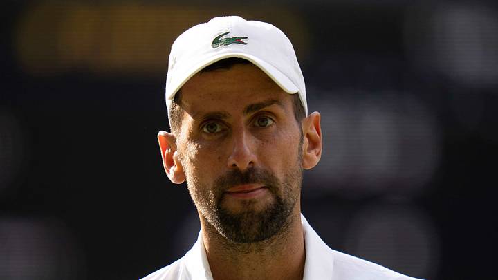 Novak Djokovic reacts after a point Novak Djokovic reacts after a point