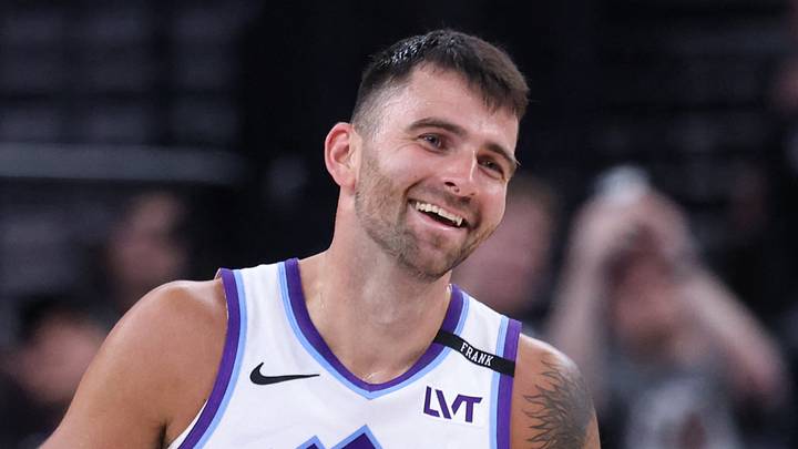 Apr 10, 2026; Salt Lake City, Utah, USA; Utah Jazz guard John Konchar (55) reacts after completing a triple double against the Memphis Grizzlies during the second half at Delta Center. Mandatory Credit: Rob Gray-Imagn Images Apr 10, 2026; Salt Lake City, Utah, USA; Utah Jazz guard John Konchar (55) reacts after completing a triple double against the Memphis Grizzlies during the second half at Delta Center. Mandatory Credit: Rob Gray-Imagn Images