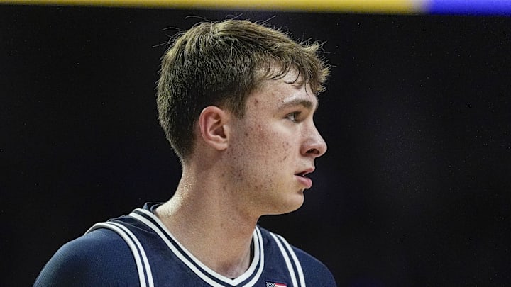 Jan 25, 2025; Winston-Salem, North Carolina, USA; Duke Blue Devils guard Cooper Flagg (2) during the first half against the Wake Forest Demon Deacons at Lawrence Joel Veterans Memorial Coliseum. Mandatory Credit: Jim Dedmon-Imagn Images