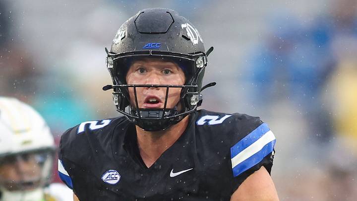 Oct 10, 2026; Atlanta, Georgia, USA; Duke Blue Devils quarterback Walker Eget (2) scrambles against the Georgia Tech Yellow Jackets in the third quarter at Bobby Dodd Stadium at Hyundai Field. Mandatory Credit: Brett Davis-Imagn Images Oct 10, 2026; Atlanta, Georgia, USA; Duke Blue Devils quarterback Walker Eget (2) scrambles against the Georgia Tech Yellow Jackets in the third quarter at Bobby Dodd Stadium at Hyundai Field. Mandatory Credit: Brett Davis-Imagn Images