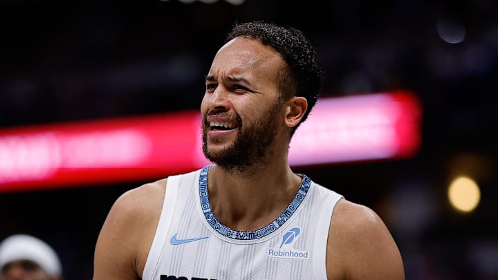 Feb 11, 2026; Denver, Colorado, USA; Memphis Grizzlies forward Kyle Anderson (5) reacts after a play in the second quarter against the Denver Nuggets at Ball Arena. Mandatory Credit: Isaiah J. Downing-Imagn Images Feb 11, 2026; Denver, Colorado, USA; Memphis Grizzlies forward Kyle Anderson (5) reacts after a play in the second quarter against the Denver Nuggets at Ball Arena. Mandatory Credit: Isaiah J. Downing-Imagn Images