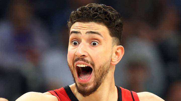 Houston Rockets center Alperen Sengun (28) reacts against the Phoenix Suns in the first half at Mortgage Matchup Center on Apr 7, 2026.