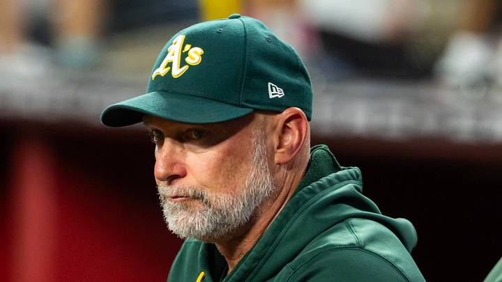 Jul 21, 2026; Phoenix, Arizona, USA; Athletics manager Mark Kotsay against the Arizona Diamondbacks at Chase Field. Mandatory Credit: Mark J. Rebilas-Imagn Images Jul 21, 2026; Phoenix, Arizona, USA; Athletics manager Mark Kotsay against the Arizona Diamondbacks at Chase Field. Mandatory Credit: Mark J. Rebilas-Imagn Images