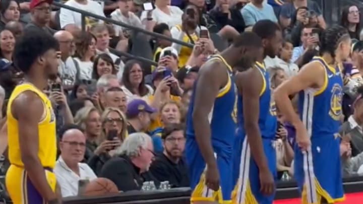 Bronny James had two points in nine minutes against the Warriors. 