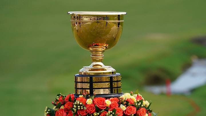 A general view of the Presidents Cup trophy; Peter Casey A general view of the Presidents Cup trophy; Peter Casey