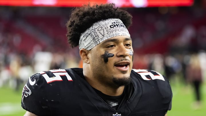 Atlanta Falcons running back Tyler Allgeier Atlanta Falcons running back Tyler Allgeier