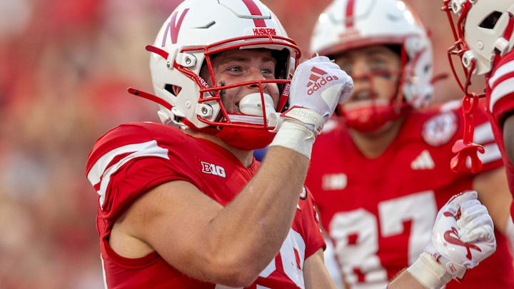 Nebraska's Carter Nelson celebrates after scoring on a 24-yard reception last season against Northern Iowa. Nebraska's Carter Nelson celebrates after scoring on a 24-yard reception last season against Northern Iowa.