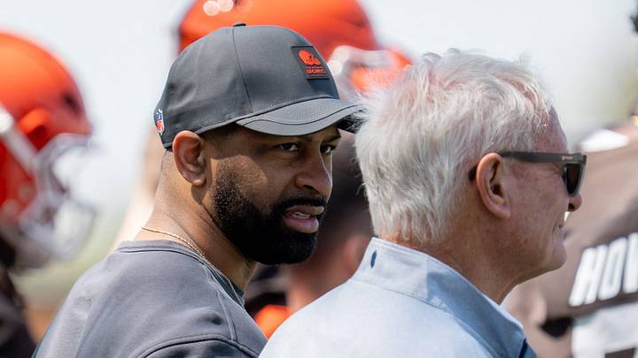 Browns GM Andrew Berry with owner Jimmy Haslam