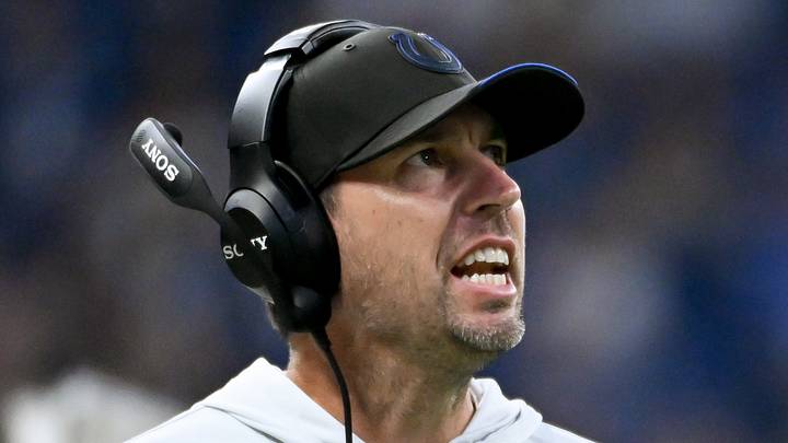 Indianapolis Colts head coach Shane Steichen reacts after a play Indianapolis Colts head coach Shane Steichen reacts after a play