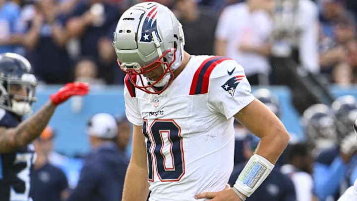 New England Patriots quarterback Drake Maye.