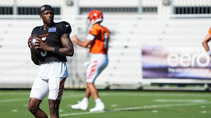 Bengals Tee Higgins (5) during practice. The Cincinnati Bengals practice during the 2026 preseason on Tuesday August 18, 2026.