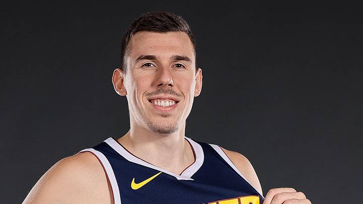 Oct 2, 2023; Denver, CO, USA; Denver Nuggets player Vlatko Cancar (31) poses for a portrait during media day at Ball Arena. Mandatory Credit: Isaiah J. Downing-Imagn Images