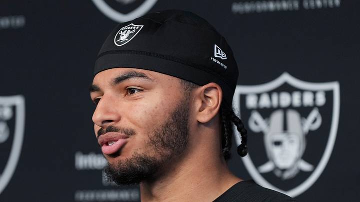 May 2, 2026; Henderson, NV, USA; Las Vegas Raiders safety Treydan Stukes (31) speaks during a news conference at the team’s Rookie Minicamp at Intermountain Health Performance Center. Mandatory Credit: Candice Ward-Imagn Images May 2, 2026; Henderson, NV, USA; Las Vegas Raiders safety Treydan Stukes (31) speaks during a news conference at the team’s Rookie Minicamp at Intermountain Health Performance Center. Mandatory Credit: Candice Ward-Imagn Images
