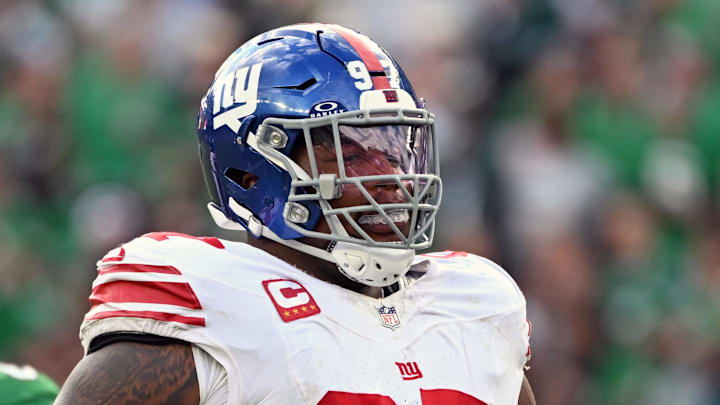 Oct 26, 2025; Philadelphia, Pennsylvania, USA; New York Giants defensive tackle Dexter Lawrence (97) against the Philadelphia Eagles at Lincoln Financial Field. Mandatory Credit: Eric Hartline-Imagn Images Oct 26, 2025; Philadelphia, Pennsylvania, USA; New York Giants defensive tackle Dexter Lawrence (97) against the Philadelphia Eagles at Lincoln Financial Field. Mandatory Credit: Eric Hartline-Imagn Images