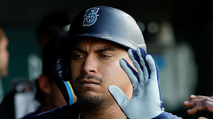 Seattle Mariners first baseman Josh Naylor is congratulated after a home run against the Athletics on July 28 at Sutter Health Park. Seattle Mariners first baseman Josh Naylor is congratulated after a home run against the Athletics on July 28 at Sutter Health Park.