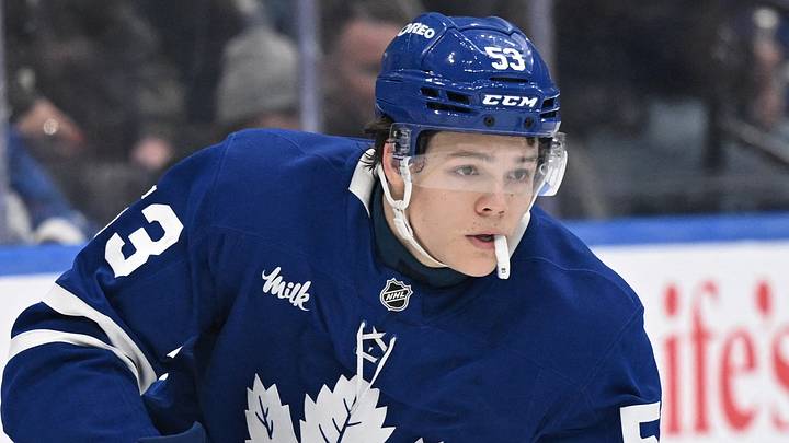 Mar 7, 2026; Toronto, Ontario, CAN; Toronto Maple Leafs forward Easton Cowan (53) pursues the play against the Tampa Bay Lightning in the third period at Scotiabank Arena. Mandatory Credit: Dan Hamilton-Imagn Images Mar 7, 2026; Toronto, Ontario, CAN; Toronto Maple Leafs forward Easton Cowan (53) pursues the play against the Tampa Bay Lightning in the third period at Scotiabank Arena. Mandatory Credit: Dan Hamilton-Imagn Images