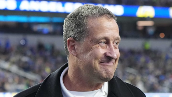 Los Angeles Rams former quarterback Jim Everett. Mandatory Credit: Kirby Lee-Imagn Images