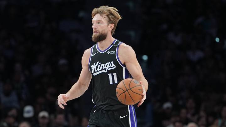 Oct 27, 2026; San Antonio, Texas, USA;  Sacramento Kings forward Domantas Sabonis (11) dribbles up the court in the first half against the San Antonio Spurs at Frost Bank Center.  Mandatory Credit: Daniel Dunn-Imagn Images
