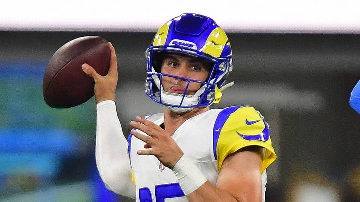 Los Angeles Rams quarterback Ty Simpson. Los Angeles Rams quarterback Ty Simpson.