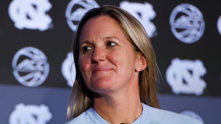 Head coach Courtney Banghart at the 2025 ACC Tipoff 