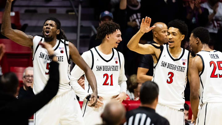San Diego State Aztecs forward Pharaoh Compton (5).