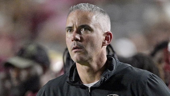 Oct 5, 2024; Tallahassee, Florida, USA; Florida State Seminoles head coach Mike Norvell during the second half against the Clemson Tigers at Doak S. Campbell Stadium. Mandatory Credit: Melina Myers-Imagn Images