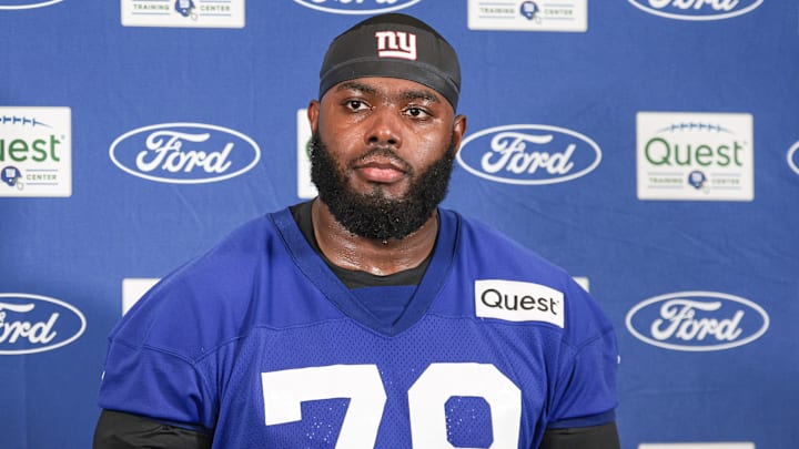 New York Giants offensive tackle Andrew Thomas will miss the Giants' game against the Raiders due to a hamstring injury.